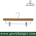 Alta Qualidade Lacquer Madeira Pant Hangers com dois Clip